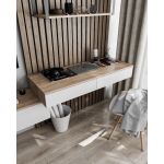 Стол компьютерный подвесной на 2 ящика, стол письменный T-222 от Moreli (Морели) Дуб Сонома/Белый