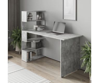 Стіл комп'ютерний, письмовий стіл з полицями ST-0024 від Moreli (Морелі) Бетон