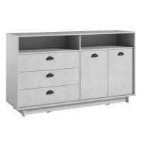 Тумба під телевізор у вітальню, сервант під ТВ K-0002 від Moreli (Морелі) Бетон Стайл