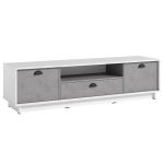 Тумба під ТВ у вітальню, тумба під телевізор, TV тумба K-0004 від Moreli (Морелі) Білий/Бетон Тефра