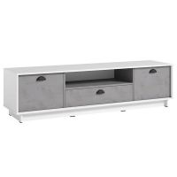 Тумба під ТВ у вітальню, тумба під телевізор, TV тумба K-0004 від Moreli (Морелі) Білий/Бетон Тефра