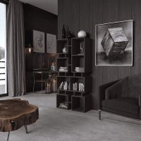 Стелаж-полиця для книг та декору ST-0018 від Moreli (Морелі) Венге темний