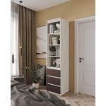 Шафа-пенал для одягу з ящиками та полицями T-219 від Moreli (Морелі) Бетон/Венге темний