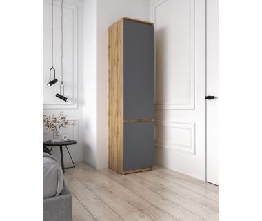 Шкаф-пенал с полками для одежды T-217 от Moreli (Морели) Аппалачи/Антрацит Шкаф-пенал с полками для одежды T-217 от Moreli (Морели) Аппалачи/Антрацит