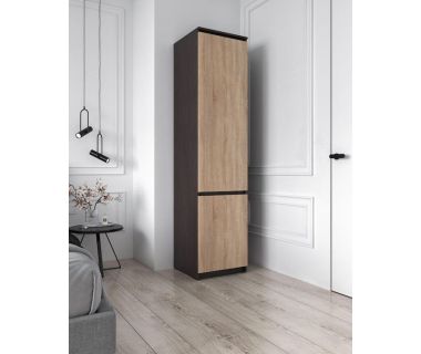 Шкаф-пенал со штангой для одежды Т-218 от Moreli (Морели) Венге темный/Дуб Сонома