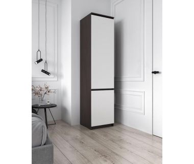 Шкаф-пенал со штангой для одежды Т-218 от Moreli (Морели) Венге темный/Белый