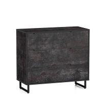 Комод с тремя ящиками на ножках от Moreli (Морели) F-008 Бетон Темный
