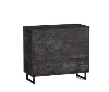Комод із трьома ящиками на ніжках від Moreli (Морелі) F-008 Бетон Темний Комод із трьома ящиками на ніжках від Moreli (Морелі) F-008 Бетон Темний