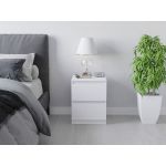 Тумба ліжка в спальню, з фасадами без ручок Т-225 від Moreli (Морелі) Білий