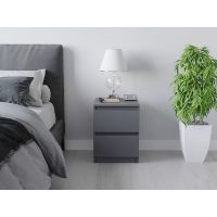 Тумба в спальню, з фасадами без ручок Т-225 від Moreli (Морелі) Антрацит