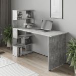 Стіл комп'ютерний, письмовий стіл з полицями ST-0024 від Moreli (Морелі) Бетон