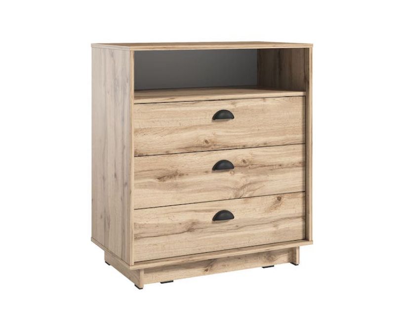 Комод для дома с 3 ящиками и полкой K-0001 от Moreli (Морели) Аппалачи в интернет-магазине "Мебли Даром"