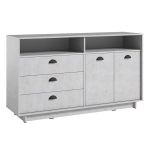 Тумба под телевизор в гостиную, сервант под ТВ K-0002 от Moreli (Морели) Бетон Стайл