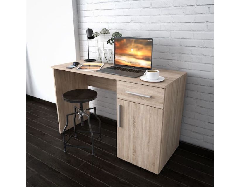 Стол компьютерный, письменный стол с ящиками и дверцей ST-0003 от Moreli (Морели) Дуб Сонома