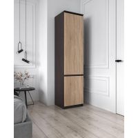 Шкаф-пенал со штангой для одежды Т-218 от Moreli (Морели) Венге темный/Дуб Сонома