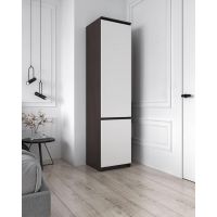 Шкаф-пенал со штангой для одежды Т-218 от Moreli (Морели) Венге темный/Белый