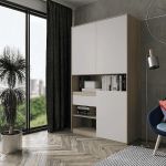 Шкаф распашной для книг и документов RS-1 от Moreli (Морели) Дуб Сонома/Белый