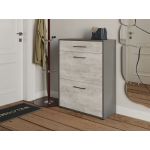 Тумба під взуття в передпокій T-207 від Moreli (Морелі) Антрацит/Бетон