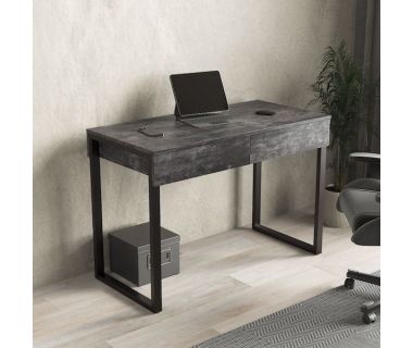 Стол компьютерный с ящиками, письменный стол MX-0002 от Moreli (Морели) Бетон Темный