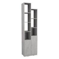 Стелаж з дверцятами та полицями для декору та книг MA-0002 від Moreli (Морелі) Бетон Тефра