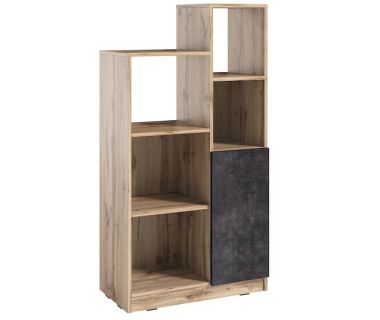 Стелаж полиці для книг і декору з дверцятами PA-0001 від Moreli (Морелі) Аппалачі/Бетон Темний