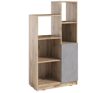 Стелаж полиці для книг і декору з дверцятами PA-0001 від Moreli (Морелі) Аппалачі/Бетон Тефра