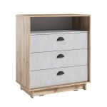 Комод для дому з 3 ящиками та полицею K-0001 від Moreli (Морелі) Аппалачі/Бетон Стайл