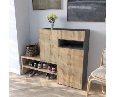 Тумба под обувь в прихожую RS-4 от Moreli (Морели) Антрацит/Аппалачи Тумба под обувь в прихожую RS-4 от Moreli (Морели) Антрацит/Аппалачи