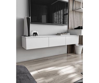 Подвесная тумба под ТВ в гостиную, TV тумба на 3 ящика, тумба под телевизор T-221 от Moreli (Морели) Подвесная тумба под ТВ в гостиную, TV тумба на 3 ящика, тумба под телевизор T-221 от Moreli (Морели)