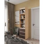 Шафа-пенал для одягу з ящиками та полицями T-219 від Moreli (Морелі) Дуб Сонома/Венге темний