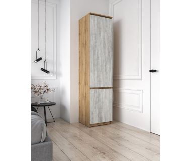 Шкаф-пенал с полками для одежды T-217 от Moreli (Морели) Аппалачи/Бетон Шкаф-пенал с полками для одежды T-217 от Moreli (Морели) Аппалачи/Бетон