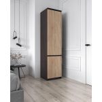 Шкаф-пенал с полками для одежды T-217 от Moreli (Морели) Венге темный/Дуб Сонома