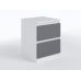 Тумба нічна в спальню, з фасадами без ручок Т-225 від Moreli (Морелі) Білий/Антрацит
