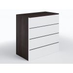 Комод 4 ящика комбинация цветов ТX-04 Moreli (Морели) Венге темный/Белый