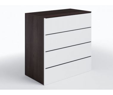 Комод 4 ящика комбинация цветов ТX-04 Moreli (Морели) Венге темный/Белый Комод 4 ящика комбинация цветов ТX-04 Moreli (Морели) Венге темный/Белый