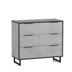 Комод с тремя ящиками на ножках от Moreli (Морели) F-008 Бетон Тефра