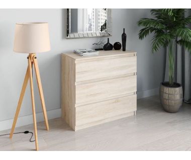 Комод со скрытыми ручками на три ящика Moreli (Морели) Т-214 Дуб Сонома