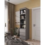 Шафа-пенал для одягу з ящиками та полицями T-219 від Moreli (Морелі) Антрацит