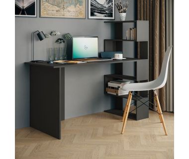 Стіл комп'ютерний, письмовий стіл з полицями ST-0015 від Moreli (Морелі) Антрацит