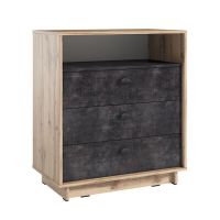 Комод для будинку з 3 ящиками та полицею K-0001 від Moreli (Морелі) Аппалачі/Бетон Темний