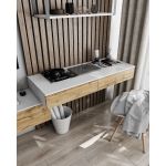 Стіл комп'ютерний підвісний на 2 ящики, письмовий стіл T-222 від Moreli (Морелі) Білий/Аппалачі