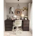 Стол компьютерный с двумя тумбами, стол письменный T-228 Венге темный