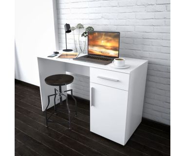 Стіл комп'ютерний, письмовий стіл з ящиками та дверцятами ST-0003 від Moreli (Морелі) Білий