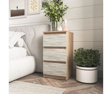 Тумба на 3 ящики в спальню T-216 від Moreli (Морелі) Дуб Сонома/Бетон