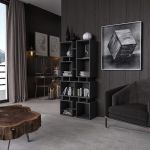 Стелаж-полиця для книг та декору ST-0018 від Moreli (Морелі) Антрацит