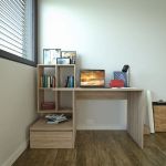 Стіл комп'ютерний, письмовий стіл з ящиками та дверцятами ST-0005 від Moreli (Морелі) Дуб Сонома