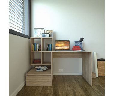 Стіл комп'ютерний, письмовий стіл з ящиками та дверцятами ST-0005 від Moreli (Морелі) Дуб Сонома Стіл комп'ютерний, письмовий стіл з ящиками та дверцятами ST-0005 від Moreli (Морелі) Дуб Сонома