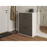 Тумба під взуття в передпокій T-207 від Moreli (Морелі) Білий/Антрацит