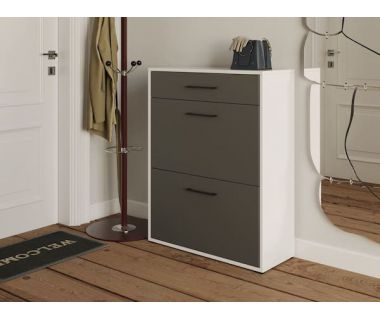 Тумба под обувь в прихожую T-207 от Moreli (Морели) Белый/Антрацит