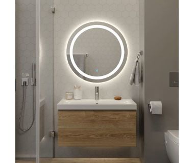 Зеркало с подсветкой для ванной комнаты и гостиной Сайн от Moreli (Морели) 600x600